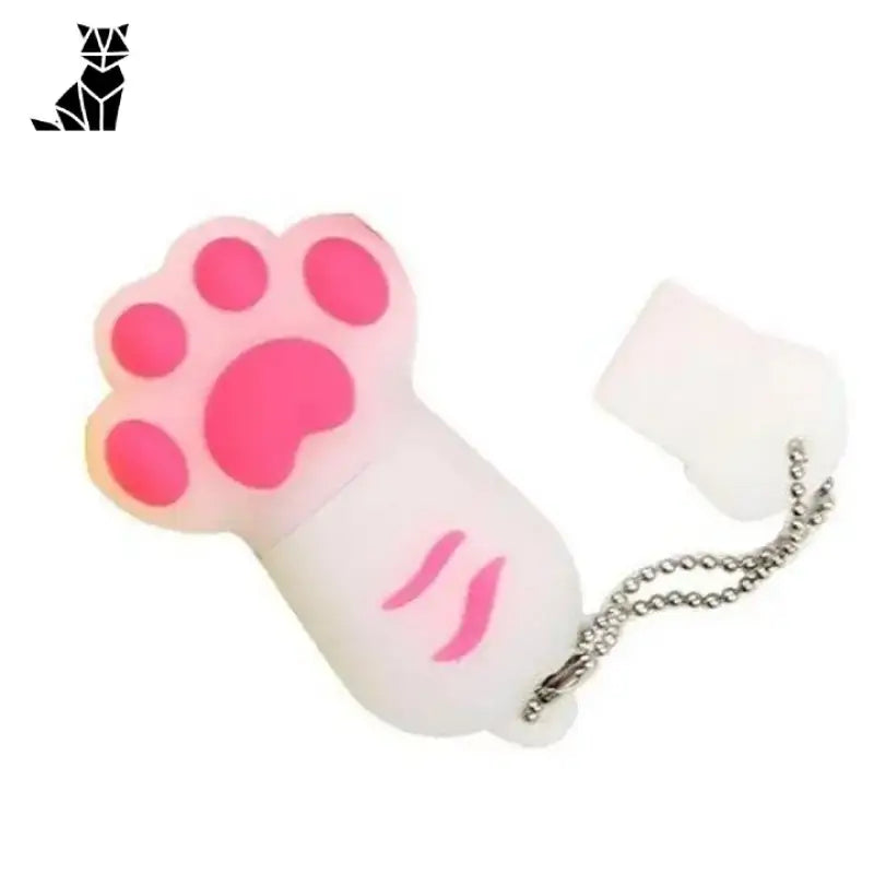 Adorable Clé Usb En Forme De Patte De Chat Pour Un Bureau Fun - 8gb / Blanche