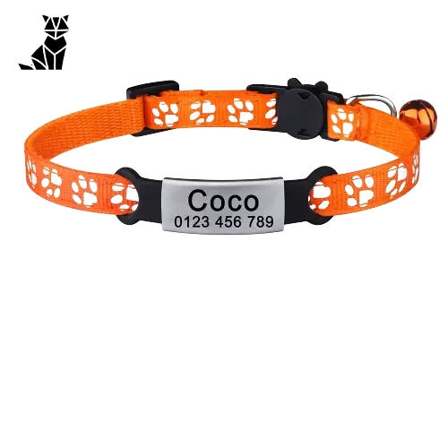 Collier avec identifiant pour chat anti - étranglement