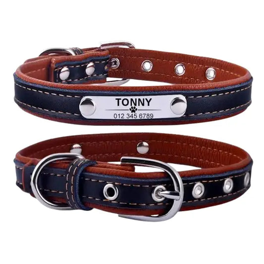 Collier Chien En Cuir Personnalisable Transparent Background
