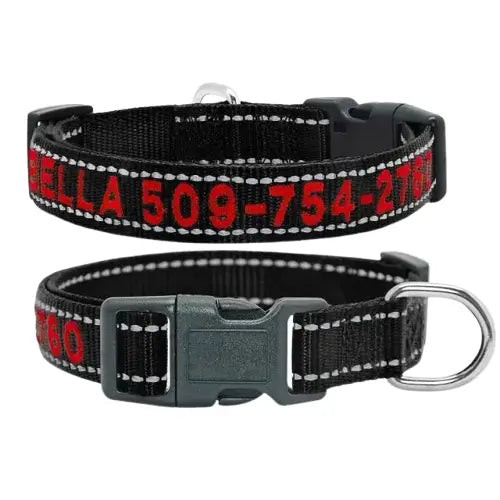 Collier Chien En Nylon Personnalisable Transparent Background