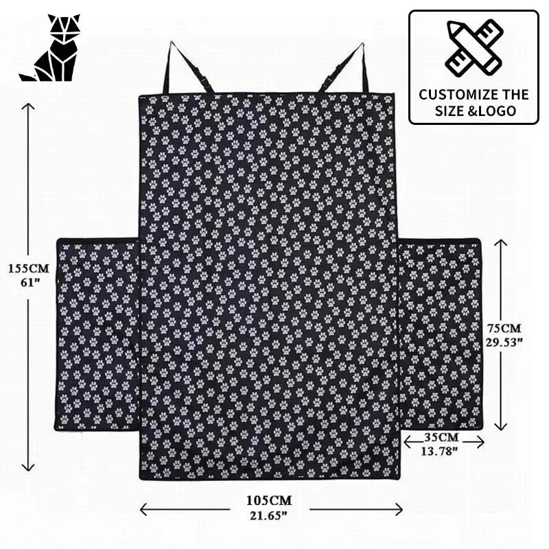 Set de 3 sets de table à imprimé floral noir et blanc - Tissu Oxford pour une protection optimale