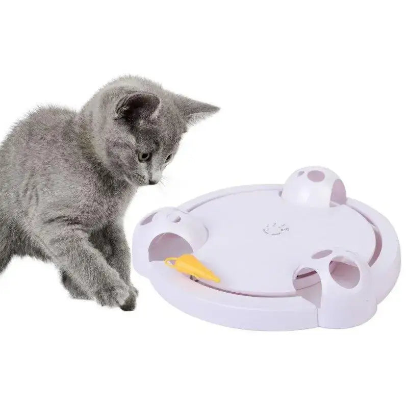 Jouet Interactif Attrape Souris: Divertissement Pour Votre Chat - Blanc