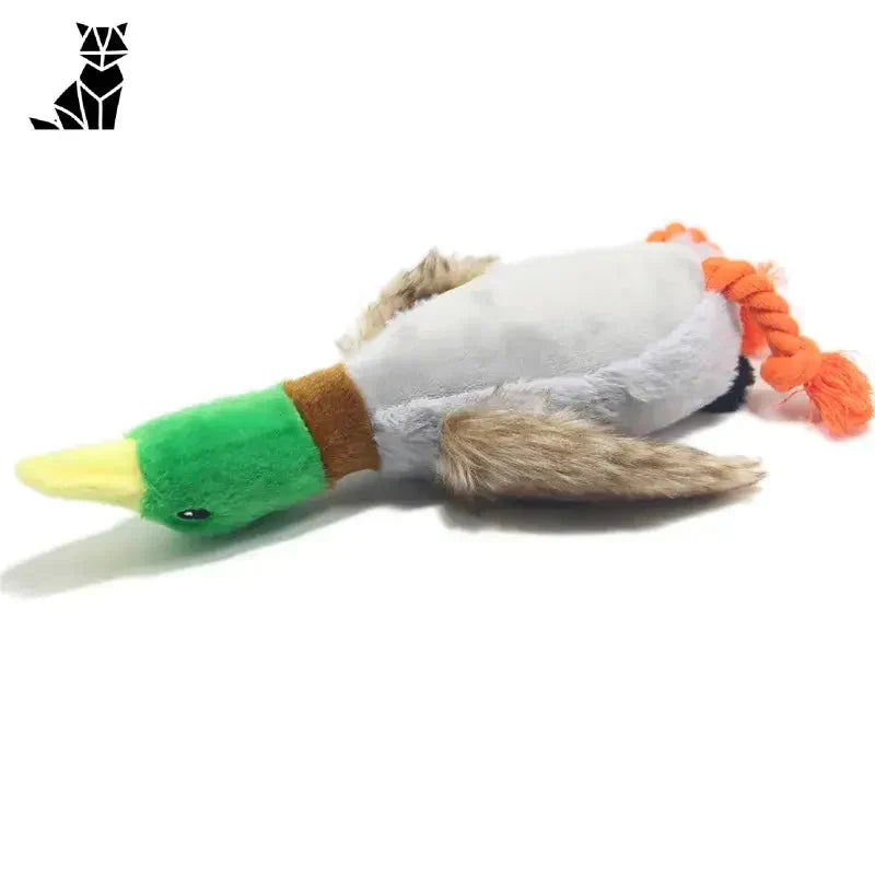 Peluche canard - adorable jouet peluche canard avec bec vert et orange