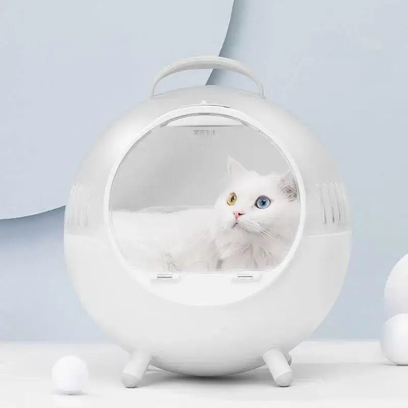 Sac De Transport Pour Un Chat Voyageur Paisible Et Serein - Blanc