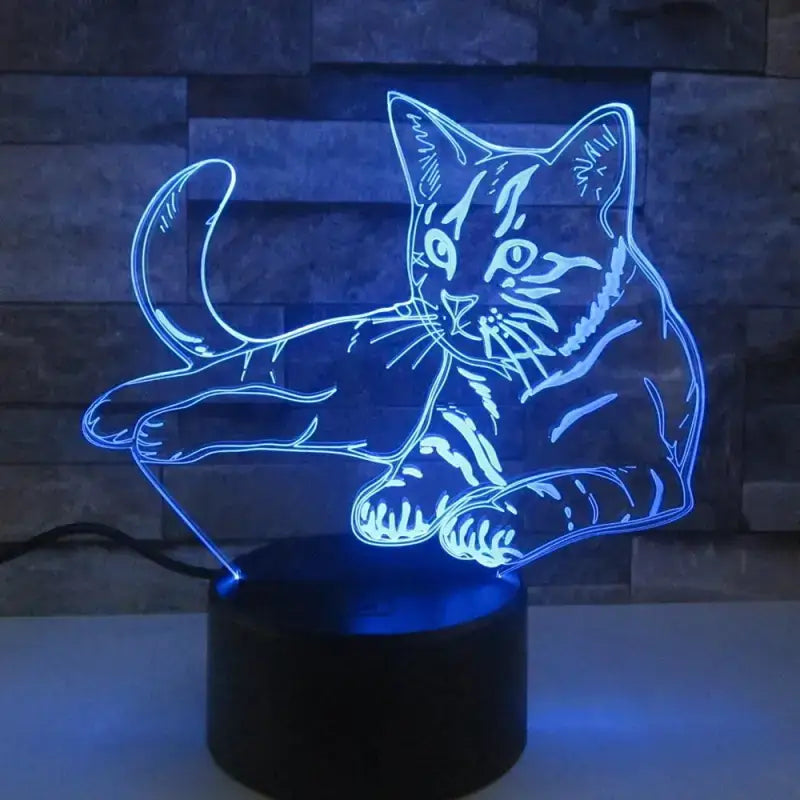 Sublime Lampe Chat 3d Avec éclairage Led Pour Une Ambiance Magique - Lampe 3d