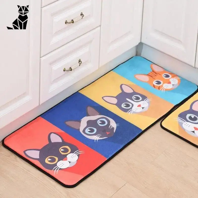 Tapis De Sol Chat Mignons Pour Un Intérieur Plein De Bonne Humeur - Multicolore / 40cmx60cm