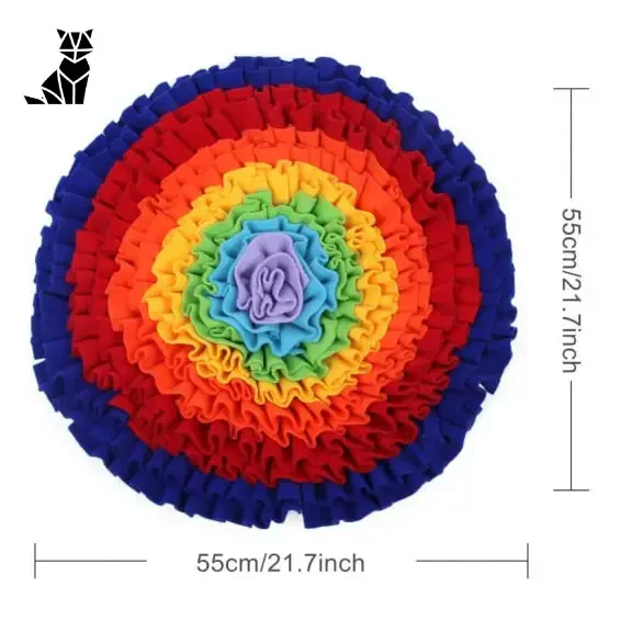 Pince à cheveux en forme de fleur arc-en-ciel sur le tapis d’éveil olfactif pour chiens - Alimentaire Research