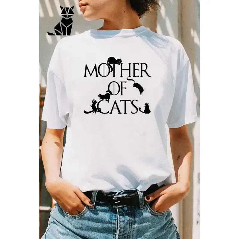 Tee Shirt Game Of Thrones Mother Of Catspour Femmes