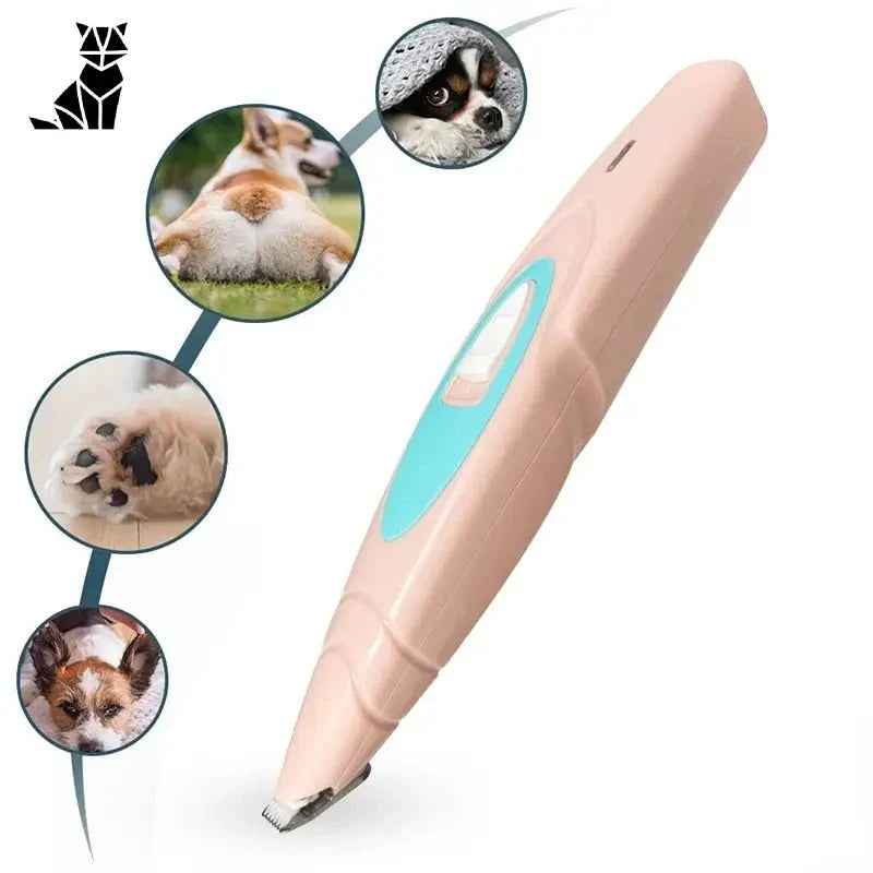 Tondeuse électrique professionnelle pour animaux de compagnie avec stylo pour chien et photo. En français : Tondeuse Électrique Professionnelle