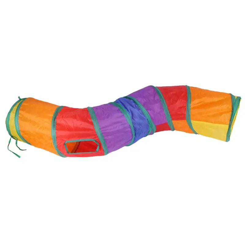 Sac de couchage coloré avec tunnel de jeu pour chat et fermeture éclair - Nylon durable et amusant. Facile à ranger