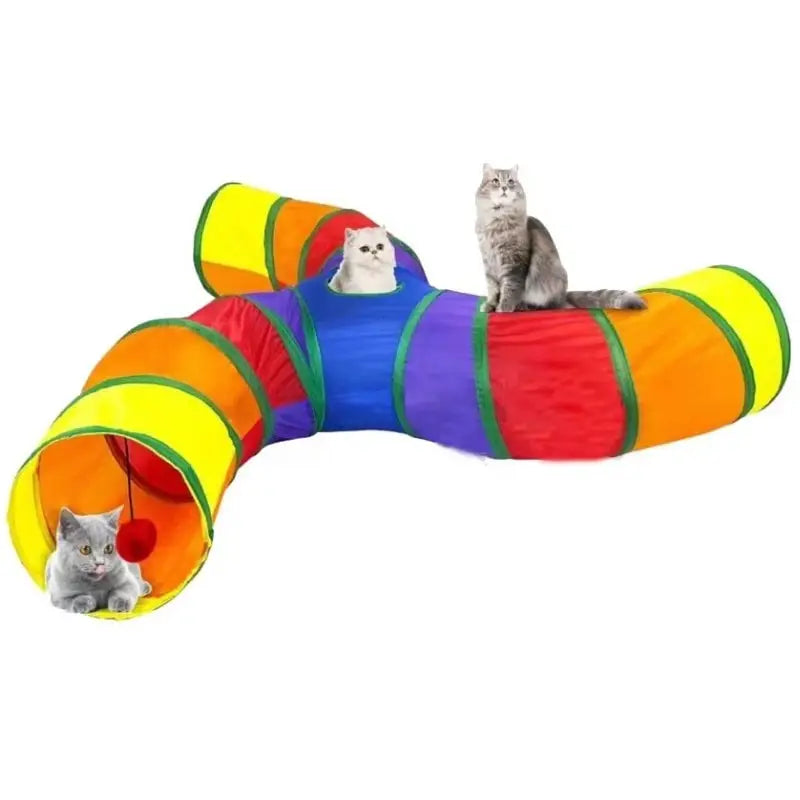 Tunnel de jeu pour chat - Durable Nylon Fun, facile à ranger