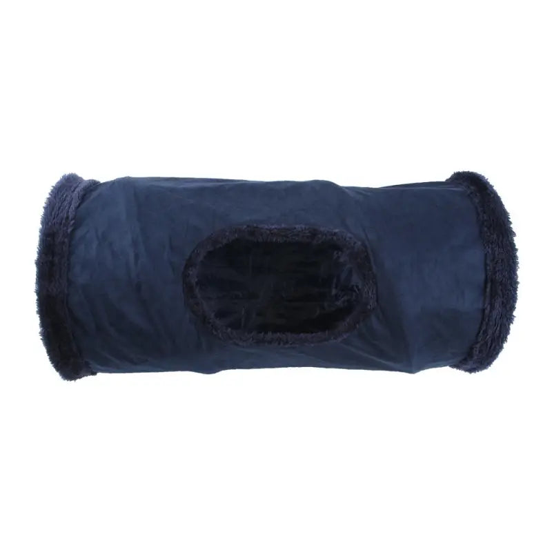 Tunnel de jeu pour chat - Amusement durable en nylon avec paire de peaux de mouton - Facile à ranger