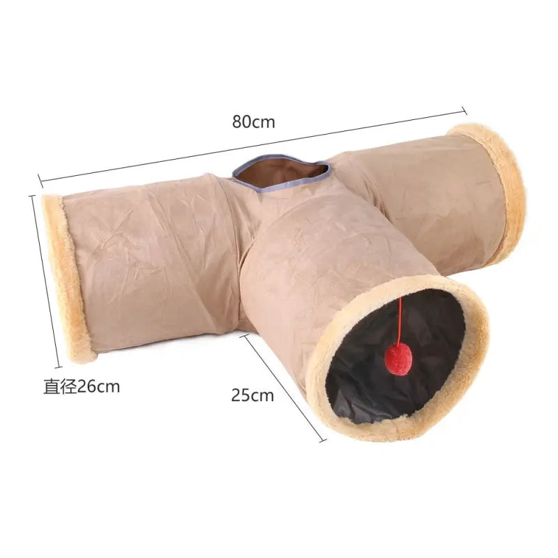 Tunnel de jeu pour chat - Jouet en nylon durable avec herbe à chat